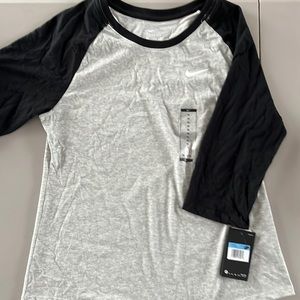 Nike women’s dri fit 3/4 length sleeve shirt. NWT